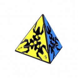 Cub Magic 3x3x3 QiYi Gear Pyraminx Speedcube, Black, 335CUB-1