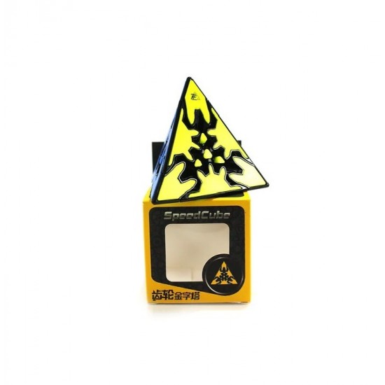 Cub Magic 3x3x3 QiYi Gear Pyraminx Speedcube, Black, 335CUB-1 Cub Magic 3x3x3 QiYi Gear Pyraminx Speedcube, Black, 335CUB-1