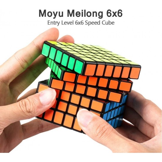 Cub Magic 6x6x6 Moyu MoFang Meilong, Black, 440CUB-1 Cub Magic 6x6x6 Moyu MoFang Meilong, Black, 440CUB-1