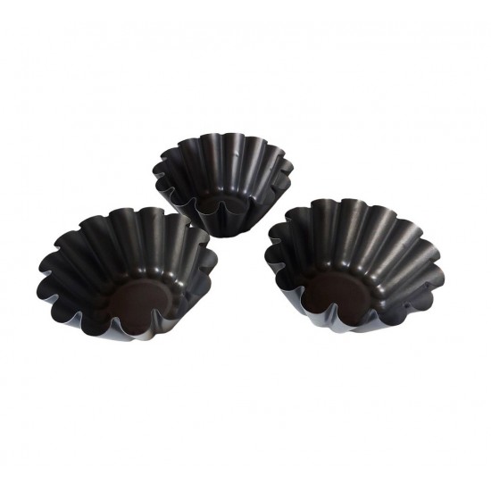 Forma pentru Savarine, Set 3 cavitati, Gri, 10 cm, 326COF Forma pentru Savarine, Set 3 cavitati, Gri, 10 cm, 326COF