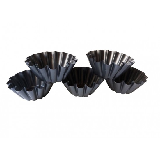 Forma pentru Savarine, Set 5 cavitati, Gri, 10 cm, 328COF