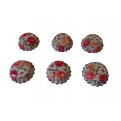 Forma pentru mini Tarte, Set 6 cavitati, Roz, 6.5 cm, 387COF Forma pentru mini Tarte, Set 6 cavitati, Roz, 6.5 cm, 387COF