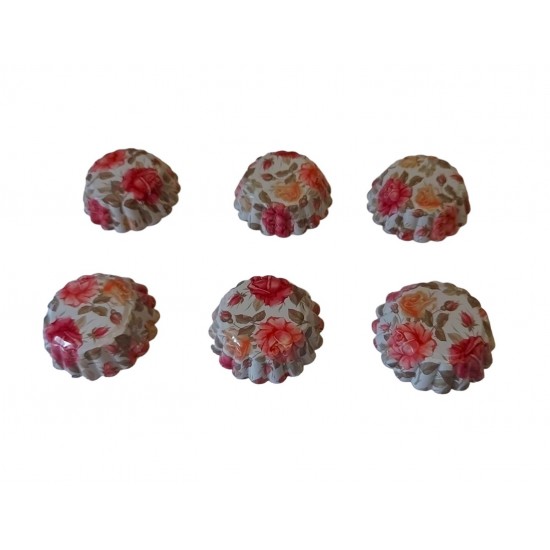 Forma pentru mini Tarte, Set 6 cavitati, Roz, 6.5 cm, 387COF