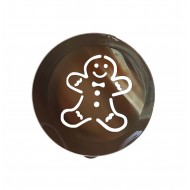 Forma pentru prajituri, Rotund cu sablon de ornat, Model omulet de turta dulce, 7.5 cm, 420COF Forma pentru prajituri, Rotund cu sablon de ornat, Model omulet de turta dulce, 7.5 cm, 420COF