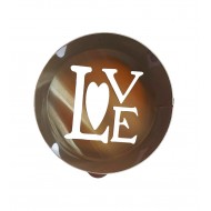 Forma pentru prajituri, Rotund cu sablon de ornat, Text Love, 7.5 cm, 415COF Forma pentru prajituri, Rotund cu sablon de ornat, Text Love, 7.5 cm, 415COF