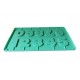 Forma silicon 10 cavitati, Cifre, Acadele din ciocolata sau Acadele din zahar, Verde, 28 cm, 291COF