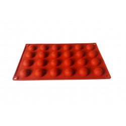 Forma silicon 24 cavitati, Rotund, Bomboane din ciciolata, Rosu, 28 cm, 247COF