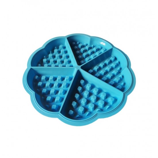 Forma silicon 5 cavitati triunghi, Pentru Grofe, Albastru, 21 cm, 253COF