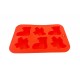 Forma silicon 6 cavitati, Tema Sarbatori de iarna, Pentru prajituri sau Briose, Rosu, 26 cm, 238COF