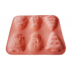 Forma silicon 6 cavitati, Turta dulce, Prajituri, Briose, Portocaliu, 29 cm, 271COF