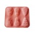 Forma silicon 6 cavitati, Turta dulce, Prajituri, Briose, Portocaliu, 29 cm, 271COF