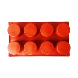 Forma silicon 8 cavitati, Pentru prajituri, Maro, 28 cm, 389COF