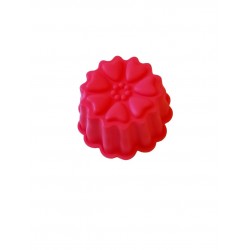 Forma silicon pentru briose, 1 cavitate, Rosu, 9 cm, 330COF