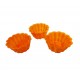 Forma silicon pentru briose, 3 cavitati, Portocaliu, 9 cm, 332COF