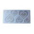 Forma silicon pentru decoarea torturilor, Matrita Inimioare, Alb, 21cm, 314COF
