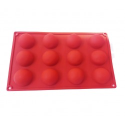Forma silicon pentru prajituri, 12 cavitati, Rotund, 157COF