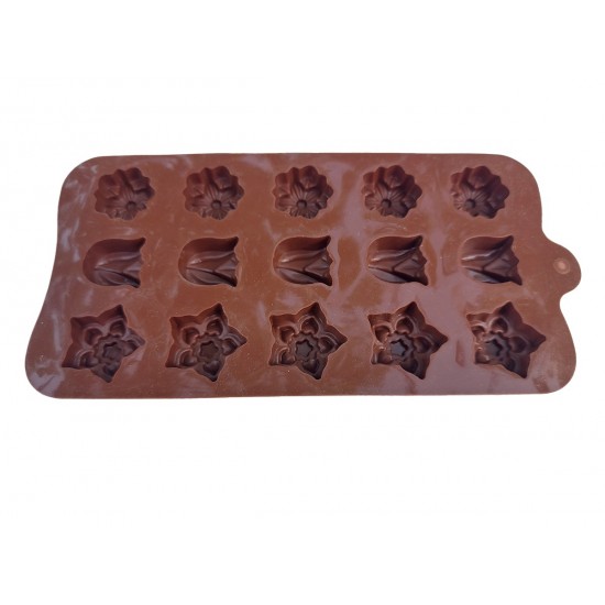 Forma silicon pentru prajituri, Flori, 186COF