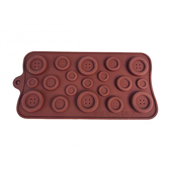 Forma silicon pentru prajituri, Nasturi, 185COF