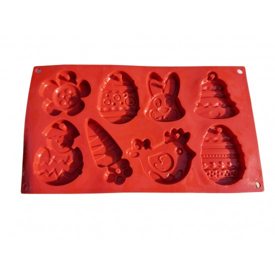 Forma silicon pentru prajituri, Ou, Clopotel, Pui, Floare, Gaina, Iepure, 172COF