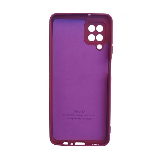 Husa telefon compatibila cu Samsung Galaxy A12, Visiniu, Cu interior de catifea, 385HT Husa telefon compatibila cu Samsung Galaxy A12, Visiniu, Cu interior de catifea, 385HT
