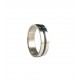 Inel cu dunga neagra, Argintiu, Marimea 22, BR81-5 Inel cu dunga neagra, Argintiu, Marimea 22, BR81-5