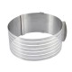 Inel feliator blat de tort ajustabil 8 cm, 24-30 cm, otel inoxidabil, 146COF Inel feliator blat de tort ajustabil 8 cm, 24-30 cm, otel inoxidabil, 146COF