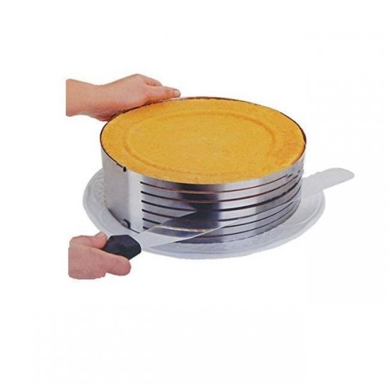 Inel feliator blat de tort ajustabil 8 cm, 24-30 cm, otel inoxidabil, 146COF Inel feliator blat de tort ajustabil 8 cm, 24-30 cm, otel inoxidabil, 146COF