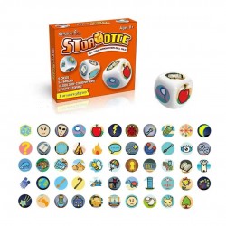 Joc educativ si logopedie, Set 9 zaruri pentru crearea povestilor, 54 de imagini unice, 1TOY Joc educativ si logopedie, Set 9 zaruri pentru crearea povestilor, 54 de imagini unice, 1TOY