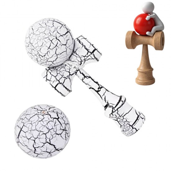 Kendama Profesionala, Bila din lemn, Design artistic cu finisaj Crapatura + Sticker pentru Telefon, 102KD Kendama Profesionala, Bila din lemn, Design artistic cu finisaj Crapatura + Sticker pentru Telefon, 102KD