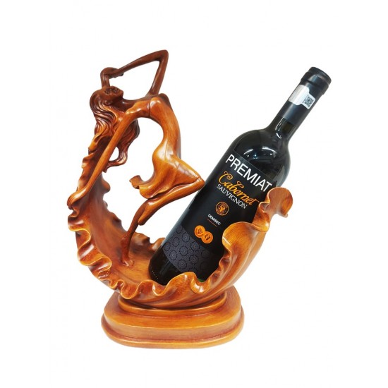 Suport sticla vin, Femeie, Maro, 30 cm, L3250X