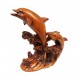 Suport sticla vin, cu Delfini, Maro, 20 cm, L3251X