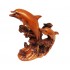 Suport sticla vin, cu Delfini, Maro, 20 cm, L3251X