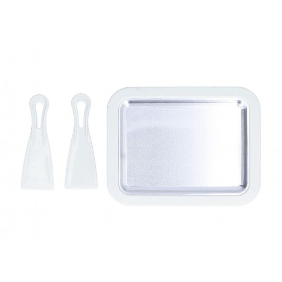 Plita termica pentru inghetata Thailandeza instant tip rulou, Accesorii Incluse, 22 cm, Alb, 411COF Plita termica pentru inghetata Thailandeza instant tip rulou, Accesorii Incluse, 22 cm, Alb, 411COF