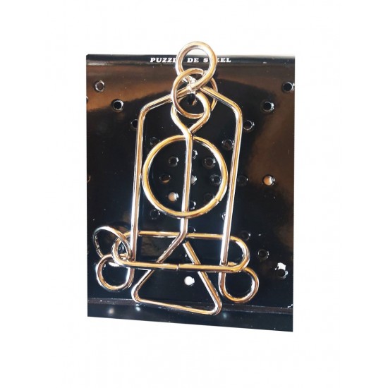 Puzzle brain twister din metal, Pentru copii si adolescenti, 10 cm, 476CUB-11 Puzzle brain twister din metal, Pentru copii si adolescenti, 10 cm, 476CUB-11