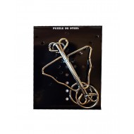 Puzzle brain twister din metal, Pentru copii si adolescenti, 10 cm, 476CUB-3 Puzzle brain twister din metal, Pentru copii si adolescenti, 10 cm, 476CUB-3