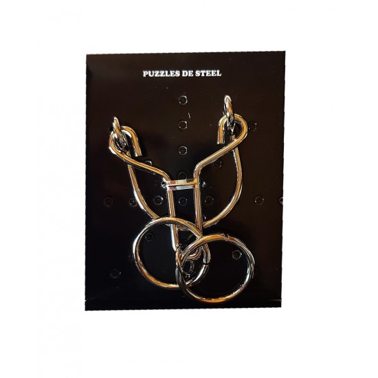 Puzzle brain twister din metal, Pentru copii si adolescenti, 7 cm, 477CUB-1 Puzzle brain twister din metal, Pentru copii si adolescenti, 7 cm, 477CUB-1