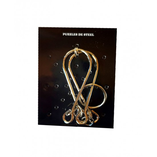 Puzzle brain twister din metal, Pentru copii si adolescenti, 7 cm, 477CUB-11 Puzzle brain twister din metal, Pentru copii si adolescenti, 7 cm, 477CUB-11