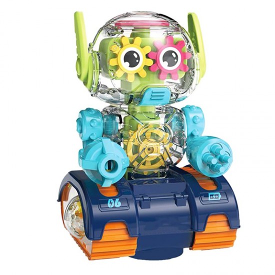 Robot Transparent Gear, Canta si lumineaza, Verde, 17133SX Robot Transparent Gear, Canta si lumineaza, Verde, 17133SX