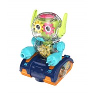 Robot Transparent Gear, Canta si lumineaza, Verde, 17133SX Robot Transparent Gear, Canta si lumineaza, Verde, 17133SX