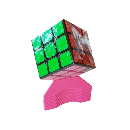 Set 10 Suporti universali pentru cuburi, toate marcile si dimensiunile Magic Cub, Roz, 433CUB-1 Set 10 Suporti universali pentru cuburi, toate marcile si dimensiunile Magic Cub, Roz, 433CUB-1