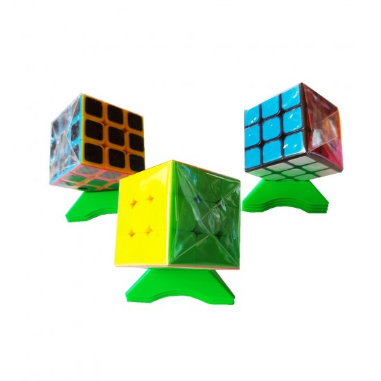 Set 10 Suporti universali pentru cuburi, toate marcile si dimensiunile Magic Cub, Verde, 435CUB-1 Set 10 Suporti universali pentru cuburi, toate marcile si dimensiunile Magic Cub, Verde, 435CUB-1
