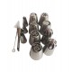 Set 12 duiuri ornat din inox, 5 cm, 138COF Set 12 duiuri ornat din inox, 5 cm, 138COF