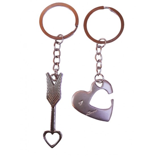 Set 2 brelocuri pentru Chei, Geanta sau Ghiozdan, Inima cu sageata, 14BRL Set 2 brelocuri pentru Chei, Geanta sau Ghiozdan, Inima cu sageata, 14BRL