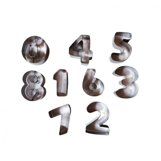 Set 9 forme decupatoare, pentru biscuiti, Cifre, 5.5 cm, 377COF Set 9 forme decupatoare, pentru biscuiti, Cifre, 5.5 cm, 377COF