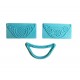 Set de 3 sabloane pentru decorare torturi, Turcoaz, 11 cm, 364COF Set de 3 sabloane pentru decorare torturi, Turcoaz, 11 cm, 364COF