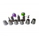 Set duiuri de ornat prajituri din inox, 15 Accesoii, 4 cm, 361COF Set duiuri de ornat prajituri din inox, 15 Accesoii, 4 cm, 361COF