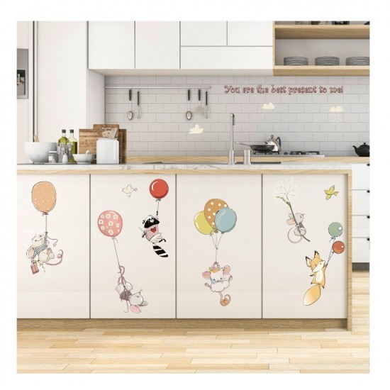 Sticker decorativ, Animalute, Baloane, 100 cm, 727STK Sticker decorativ, Animalute, Baloane, 100 cm, 727STK