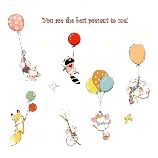 Sticker decorativ, Animalute, Baloane, 100 cm, 727STK Sticker decorativ, Animalute, Baloane, 100 cm, 727STK