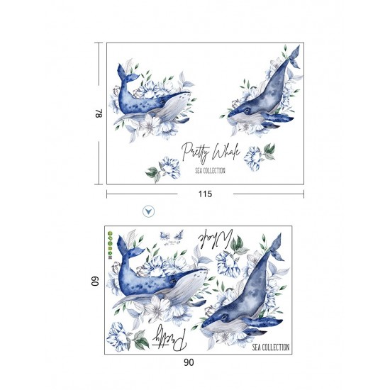 Sticker decorativ, Balene, 115 cm, 748STK Sticker decorativ, Balene, 115 cm, 748STK