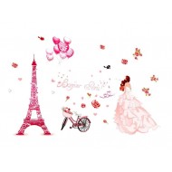 Sticker decorativ, Bonjour Paris, 130 cm, 782STK Sticker decorativ, Bonjour Paris, 130 cm, 782STK